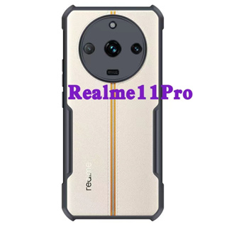 Realme 11 5G/Realme 11X 5G(พร้อมส่งในไทย)เคสกันกระแทกขอบสีหลังใสOPPO Realme 11Pro 5G/Realme 11 Pro Plus 5Gตรงรุ่น