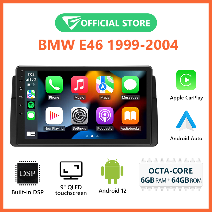 เครื่องเล่นรถยนต์ Eonon BMW E46 Android 12 พร้อม Apple CarPlay และ