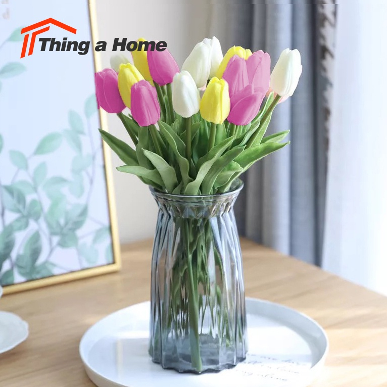 Thing a Home ดอกทิวลิปปลอม ดอกไม้ประดิษฐ์ ตกแต่งบ้าน ราคาต่อ 1 ชิ้น ...