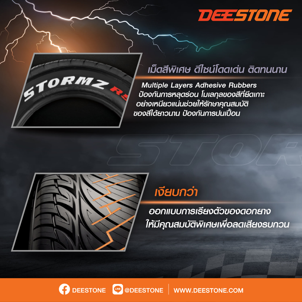 265/50R20 DEESTONE รุ่น STORMZ RS 1 เส้น (ผลิตปี2026) แถมจุ๊บลมยาง1 ตัว ...