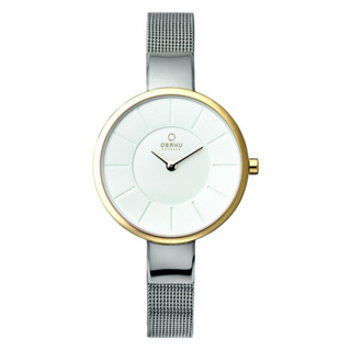 [Online Exclusive] Obaku (โอบากุ) นาฬิกาผู้หญิง Sol ระบบควอตซ์ สายถักสแตนเลสสตีล ขนาดตัวเรือน 32 มม. (V149LXAIMC2)