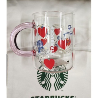 Starbucks Mug Paris Motif Glass 12 Oz.