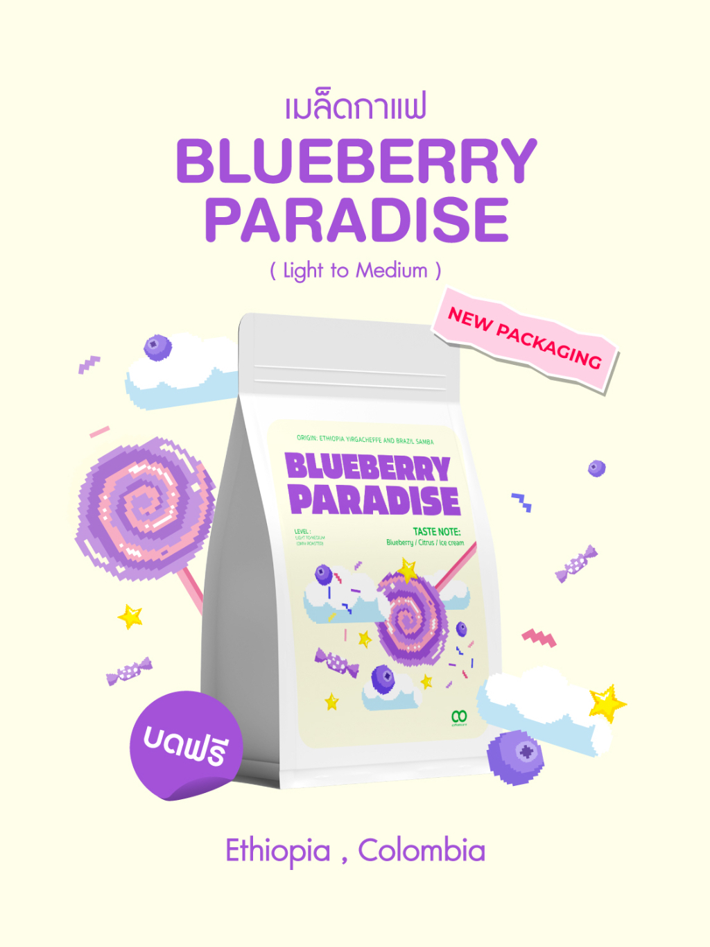 เมล็ดกาแฟ-blueberry-paradise-coffee-beans-กาแฟบลูเบอร์รี่-พาราไดซ์