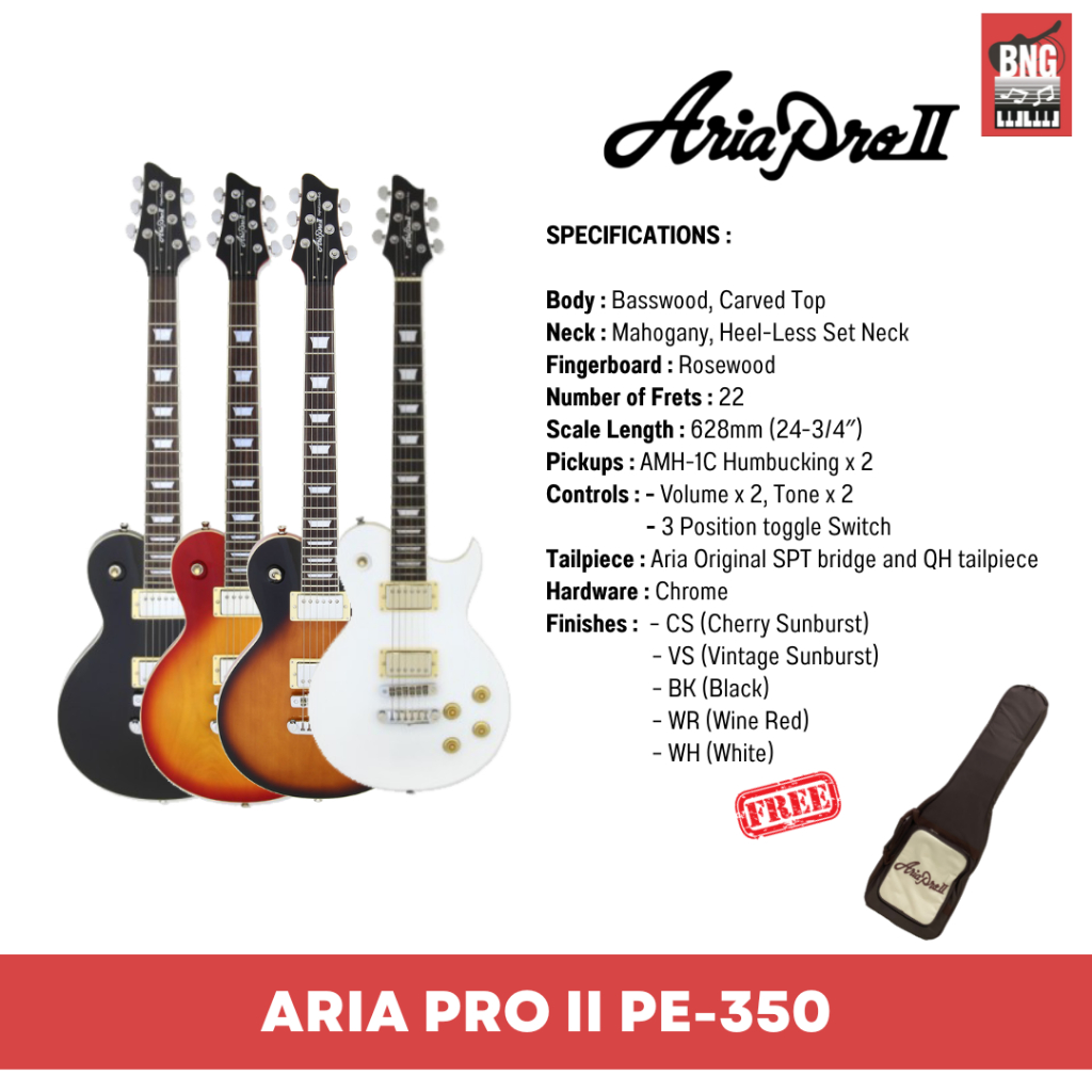 aria-pro-ii-pe-350-กีตาร์ไฟฟ้าทรง-les-paul