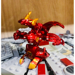 Bakugan Red Pyrus Blitz Dragonoid ( Metallic Custom Painted)  #บาคุกัน