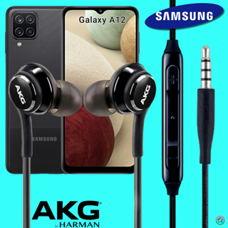 หูฟัง สมอลทอล์ค Samsung แท้ 3.5 mm Aux In-Ear ซัมซุง A12 ทุกรุ่น อินเอียร์ สายผ้าถัก เสียงดี เบสหนัก ปรับระดับเสียง