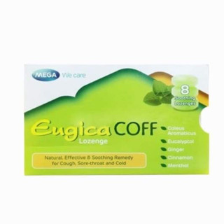 (พร้อมส่ง)Mega We Care Eugica Coff เมก้า วีแคร์ ยูจิก้าคอฟ ลูกอม จำนวน 1 แผง บรรจุ 8 เม็ด