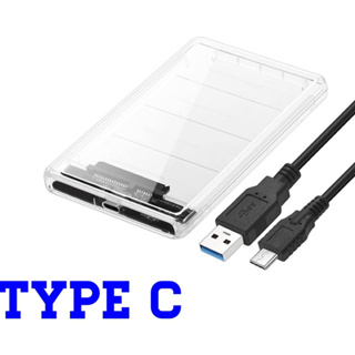 ภาพขนาดย่อของสินค้าTransparent 2.5 inch HDD SSD Case Sata to USB 3.1 Type C Adapter Free 5 Gbps Box Hard Drive Enclosure Support 2TB UASP