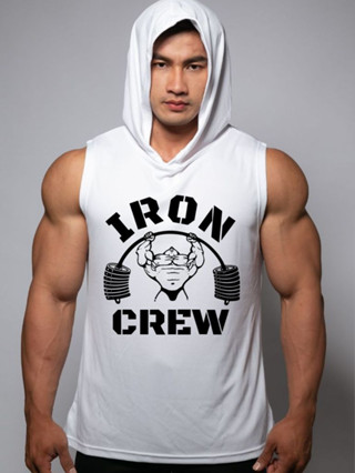 IRON CREW เสื้อฮู้ดแขนกุด Sleeveless Hoodies