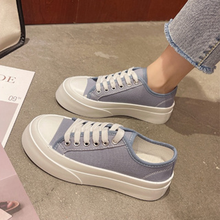 ภาพหน้าปกสินค้าOhBlablaShoes   รองเท้าผ้าใบ พื้นหนา   สี BLUE JEANS ที่เกี่ยวข้อง