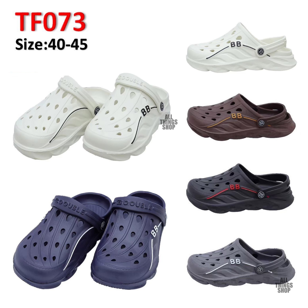 TF073 รองเท้าหัวโตผู้ชาย BB DOUBLE สีขาว สีเข้ม คละสี รุ่นเบา หุ้มหัว ...