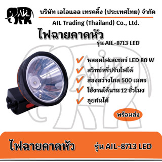 พร้อมส่ง‼️ไฟฉายคาดหัวตราช้าง รุ่น 8713 LED 🔥