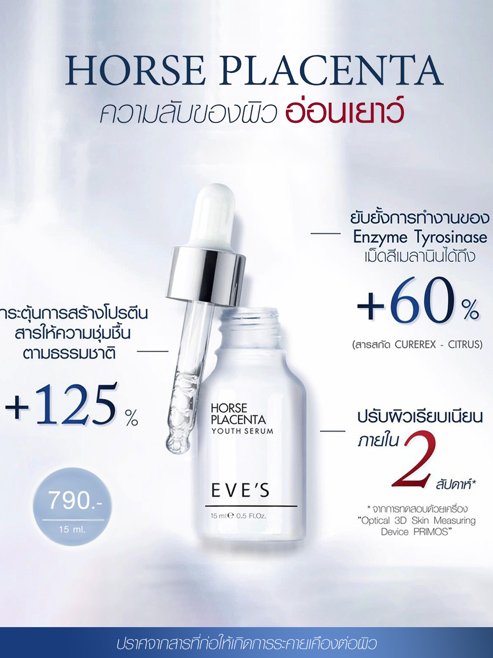 eves-เซรั่มรกม้า-เซรั่มอีฟส์-horse-placenta-youth-serum-เซรั่มลดรอยสิว-เซรั่มลดฝ้า-กระ-จุดด่างดำ-ผิวหน้าขาวกระจ่างใส