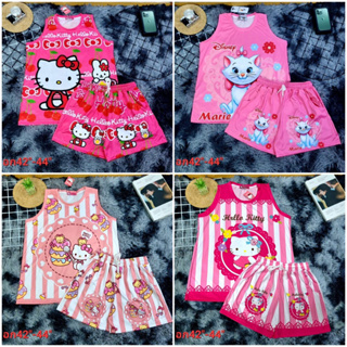 💖New🧸(พร้อมส่ง)ชุดเซ็ตเสื้อแขนกุด+กางเกงขาสั้นมีกระเป๋า2ข้าง(ผ้าไมโครพิมพ์ลาย)ชุดวัยรุ่นชุดผู้ใหญ่จ้า🥰