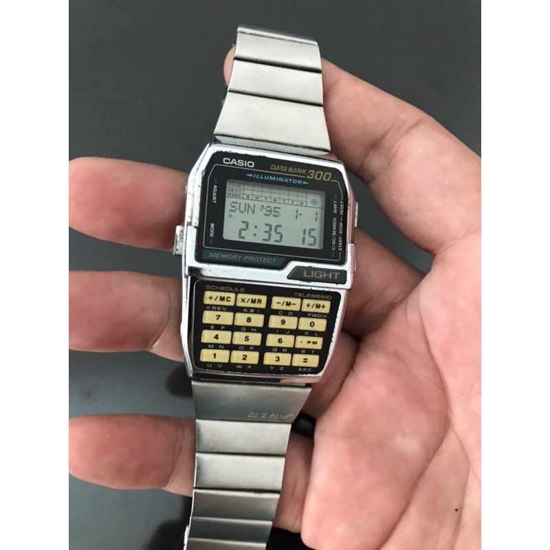 casio-dbc3000-ปุ่มขาว-สายเดิมแต่สั้น-เปลี่ยนถ่านให้แล้ว-ไฟสว่าง-ขาย-2-100