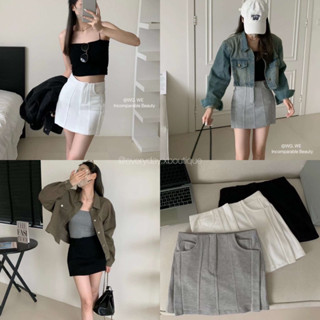 NEW•COCO SKIRT🖤(S,M 430฿ฟรีส่ง) กระโปรงสั้น ซิปหน้า ดีไซน์เค้าเก๋มากก รุ่นนี้สวยปังสุดๆ ผ้าดีมากกก เนื้อยืดหยุ่น wg.we