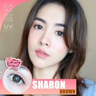 ภาพหน้าปกสินค้า💖 Kitty Kawaii ๑ Sharon สายตา -00 ถึง -1000  brown gray Contactlens  บิ๊กอาย คอนแทคเลนส์ ราคาถูก แถมตลับฟรี ซึ่งคุณอาจชอบสินค้านี้