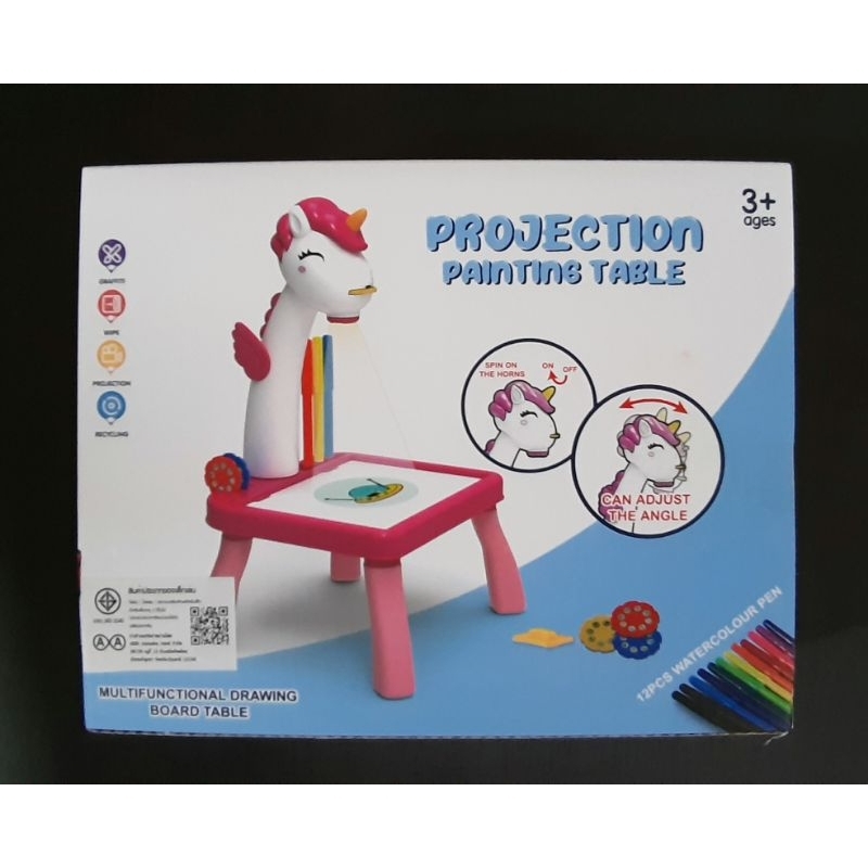 ของเล่นเด็ก-โต๊ะวาดภาพเอนกประสงค์แบบฉายภาพ-projection-painting-table