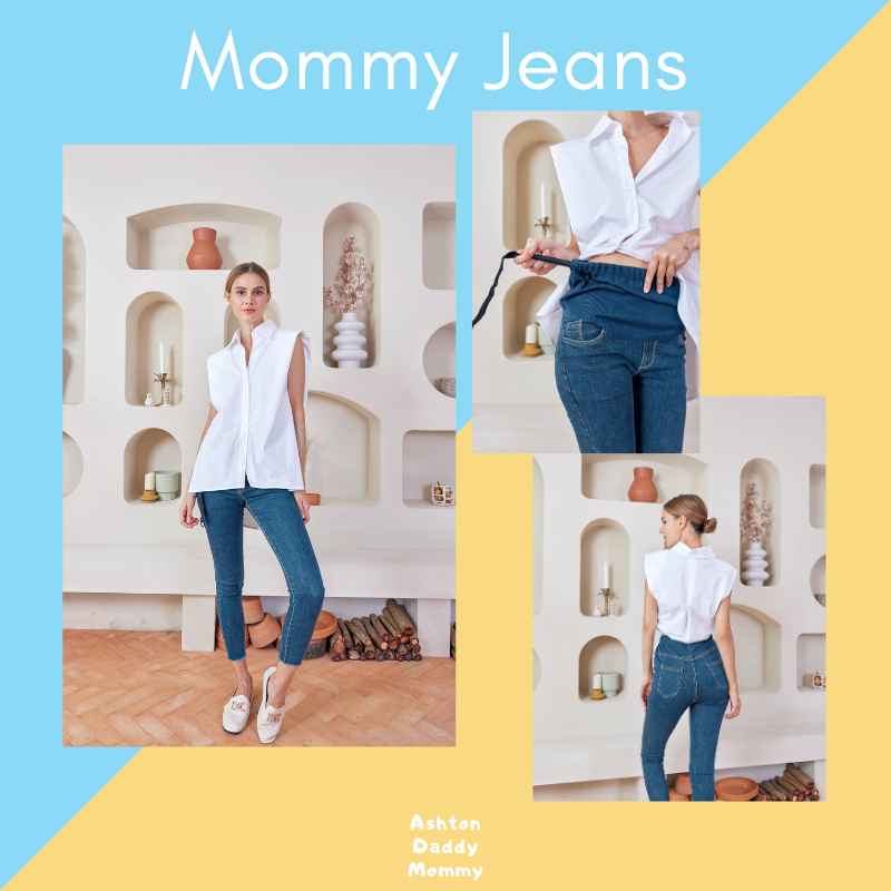 พร้อมส่ง-mommy-jeans-2023-กางเกงยีนส์คนท้อง-กางเกงคนท้อง