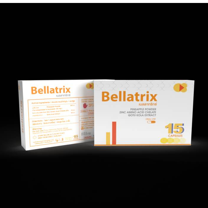 seres-bellatrix-ลดสิวอักเสบ-แก้ฟกช้ำ-ลดบวม-ทานหลังผ่าตัดศัลยกรรมเสริมความงาม-bromelain-zinc-บัวบก-ของแท้100