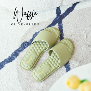 รองเท้า Finest Shoes : Waffle | Massage sandals: Olive เขียว