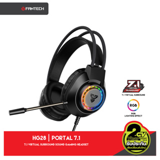 FANTECH รุ่น HG28 หูฟังเกมมิ่ง ระบบ Surround 7.1 หูฟัง Headset Gaming มีไมโครโฟน ไฟ RGB สำหรับเกมแนว FPS, MMORPG, MOBA