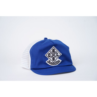 SECRET SEALING BAG  SCSL : SHORT BRIM TRUCKER CAP BLUE/WHITE - หมวกตาข่ายสะท้อนแสง