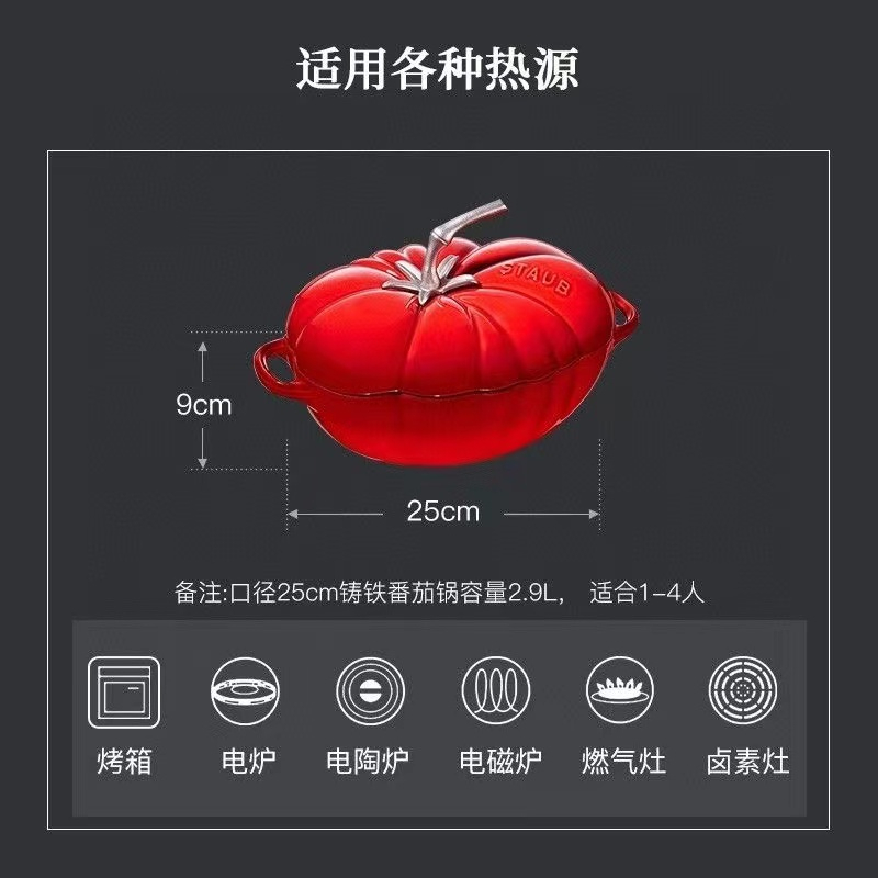shuangliren-staub-cast-iron-enamel-pot-tomato-pot-25cm-household-enamel-pot
