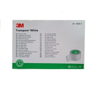 เทป Transpore White 3M ขนาด 1 นิ้ว เทปแต่งแผลสีขาว 1 นิ้ว