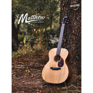 กีต้าร์โปร่ง St.Matthew OM-1E Plus+ SOLID SITKA SPRUCE / MAHOGANY กีตาร์ Acoustic Guitar กีตาร์โปร่ง