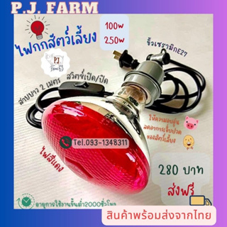 ภาพหน้าปกสินค้า✅พร้อมส่งจากไทย✅หลอดไฟกกหมูอินฟาเรด ให้ความอบอุ่นสัตว์เลี้ยง แบบหนาพิเศษ 100 วัตต์ และ250วัตต์ ไฟกกสัตว์ ที่เกี่ยวข้อง