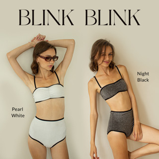 Ease All - ชุดว่ายน้ำทูพีชเอวสูง เก็บก้น เก็บพุง กระชับ ไม่โป๊ รุ่น Blink Blink