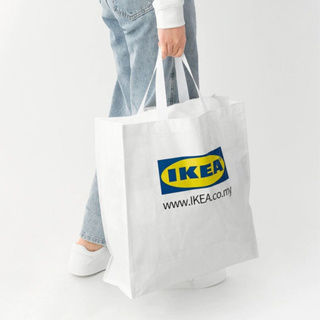 IKEA แท้ KLAMBY คลามบี กระเป๋าช้อปปิ้ง ขาว มินิมอล