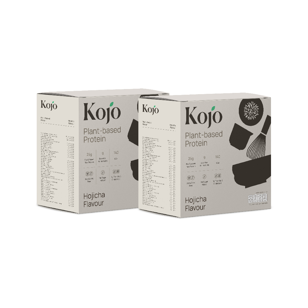 ภาพหน้าปกสินค้า2 Boxes: Kojo Plant Based Protein Hojicha Flavour โปรตีนจากพืช รสโฮจิฉะ จากร้าน kojo_th บน Shopee