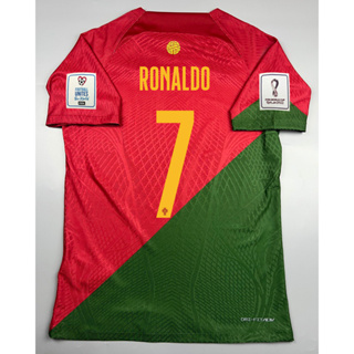 SALE !!! เสื้อบอล เพลเย่อ ทีมชาติ โปรตุเกส เหย้า 7 RONALDO อาร์ม World Cup 2022  Player Portugal home Cecat