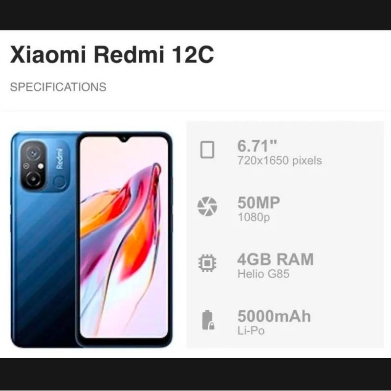 xiaomi-redmi-12c-4-64-gb-ประกันศูนย์ไทย-15-เดือน-ใหม่-มือ-1-ไม่แกะซีล