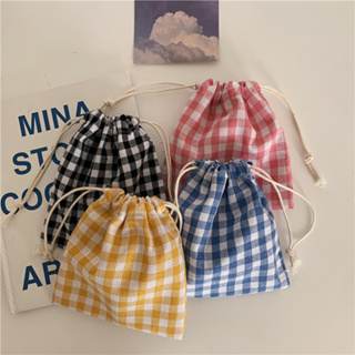 (พร้อมส่ง🌷) Cotton bag กระเป๋าผูกเชือก กระเป๋าใบเล็ก กระเป๋าน่ารัก!