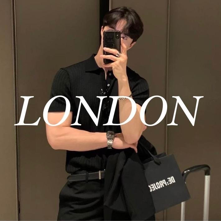 london-polo-เสื้อโปโลขนาดพอดีตัว-เสื้อแขนสั้น-คอปก-ผ้าคอตตอนลอนใหญ่-สไตล์เกาหลี