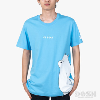 DOSH UNISEX T-SHIRTS WE BARE BEARS เสื้อยืดคอกลม แขนสั้น DBBMT5024-LB