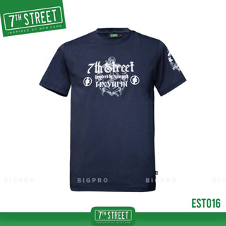 เสื้อยืด แนวสตรีท 7th Street รุ่น EST.1983 (กรม) EST016 ของแท้