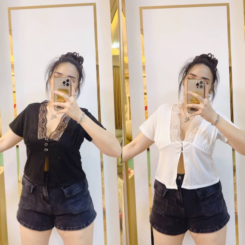 เสื้อแต่งลูกไม้-สาวอวบ-aila-plussize