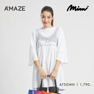 Guy Laroche(กีลาโรช)MIMI SHIRT เสื้อยืดคอกลมแขนยาว ทรงโอเวอร์ไซส์ (AT5GWH)