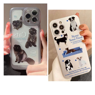เคสไอโฟนแมวดำ/สุนัข i11-14promax (Case iphone) เคสมือถือ เคสหมา เคสใสสกีน เคสแมวดำ เคสทาสแมว