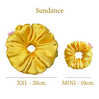 Sundance ยางรัดผมผ้าซาติน บางลื่น Satin Scrunchies ยางมัดผม ยางรัดผมโดนัท