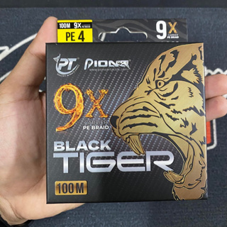 Pioneer Black Tiger 9X Carrier Braid 100m #PE3 (Black)*สายพีอี - 7 SEAS  PROSHOP (THAILAND)