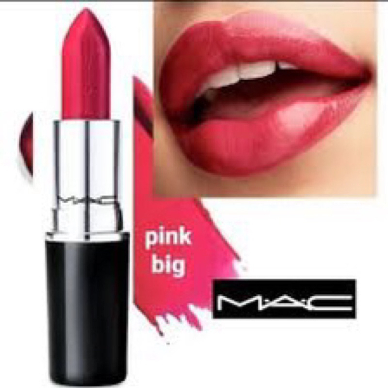 พร้อมส่ง-lip-mac-lustreglass-lipstick-546-pink-big-3g-ฉลากไทย