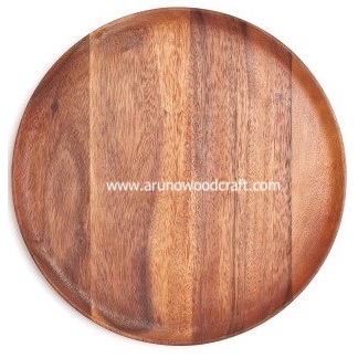 จานกลมจามจุรี-l-acacia-wood-round-plate