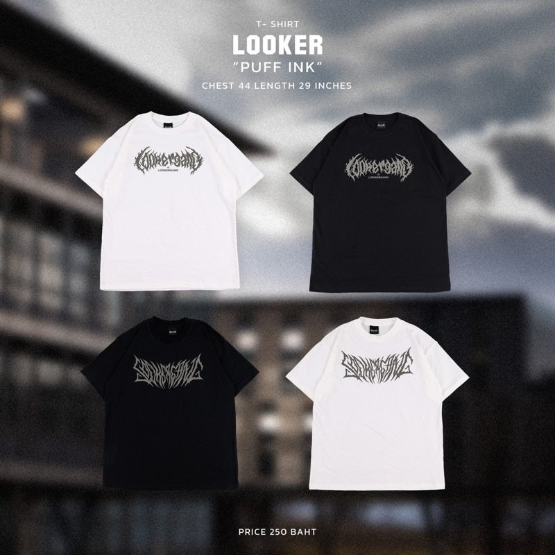 looker-เสื้อยืดทรงโอเวอร์ไซส์-เสื้อคอกลม-โลโก้สกรีนนูน-9-clothing