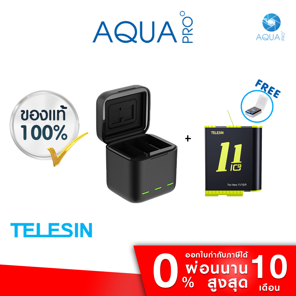 gopro-11-10-9-telesin-storage-charger-box-with-telesin-battery-แท่นชาร์จ-ที่ชาร์จ-แบตเตอร์รี่