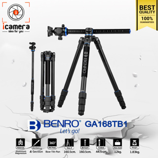 สินค้า Benro Tripod GA168TB1 - ขาตั้งกล้อง อเนกประสงค์ Monopod , กลับหัว , Top View ( GoTravel 1 GA168T B1 , GA168 )